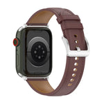 Bracelet de montre en cuir de vachette à couture double couche pour Apple Watch Series, 7 41mm / 6&SE&5&4 40mm / 3&2&1 38mm 20mm, 7 45mm / 6&SE&5&4 44mm / 3&2&1 42mm 22mm, 7 41mm / 6&SE&5&4 40mm / 3&2&1 38mm 22mm, 7 45mm / 6&SE&5&4 44mm / 3&2&1 42mm 20mm