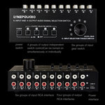 Sélecteur de signal audio RCA 4 entrées 4 sorties Commutateur de distribution Contrôle de l'appareil