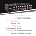 Distributeur sélecteur de signal audio RCA 2 entrées 8 sorties, 2 entrées 8 sorties