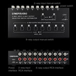 Distributeur sélecteur de signal audio RCA 2 entrées 8 sorties, 2 entrées 8 sorties