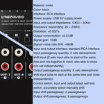 Distributeur sélecteur de signal audio RCA 2 entrées 8 sorties, 2 entrées 8 sorties