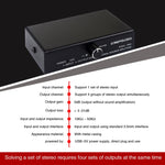 Distributeur de signal audio 1 entrée 4 sorties, sans consommation, sortie interface 3,5 mm, 1 entrée 4 sorties interface 3,5 mm