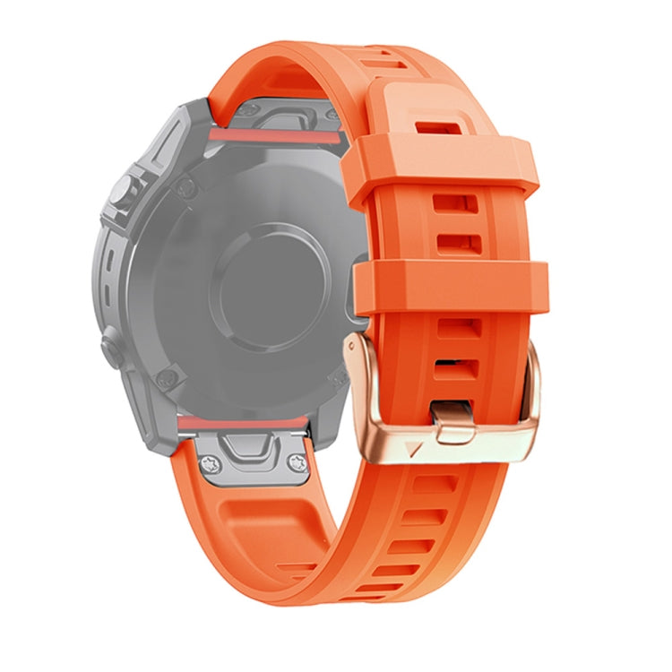 20mm Rose Gold Buckle Silicone Strap, For Garmin Fenix 7S, For Garmin Fenix 6S, For Garmin Fenix 6S Pro, For Garmin Fenix 5S, For Garmin Fenix 5S Plus