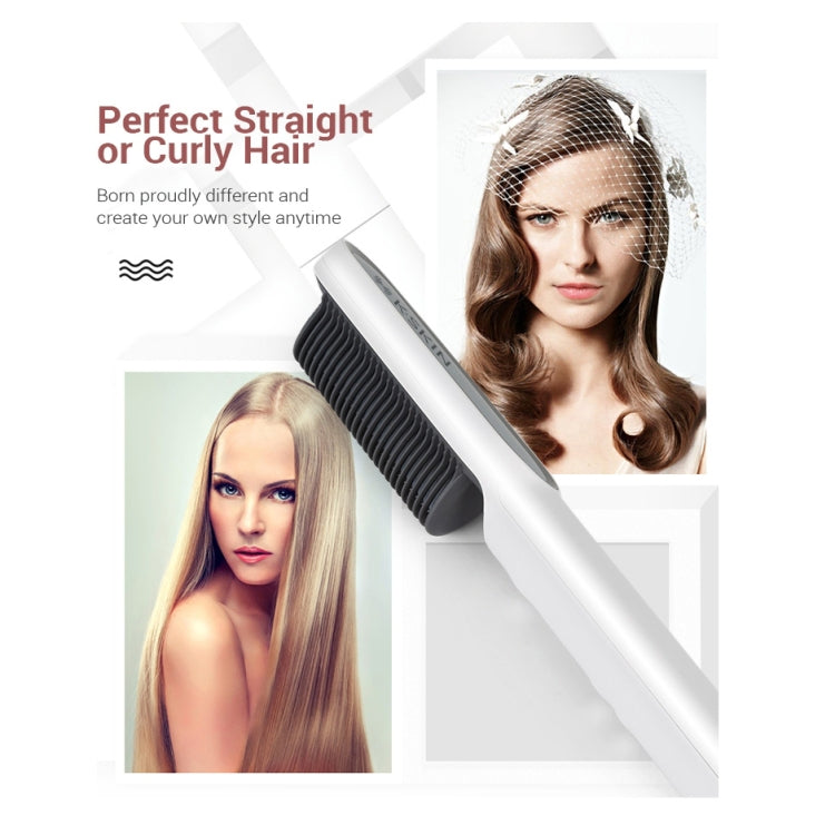 K-SKIN KD380 Lisseur de cheveux Électrique Peigne lisseur friseur Brosse Chauffage PTC Brosse à lisser en céramique, prise UK, noir, prise UK, blanc, prise EU, noir, prise EU, blanc