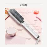 K-SKIN KD380 Lisseur de cheveux Électrique Peigne lisseur friseur Brosse Chauffage PTC Brosse à lisser en céramique, prise UK, noir, prise UK, blanc, prise EU, noir, prise EU, blanc