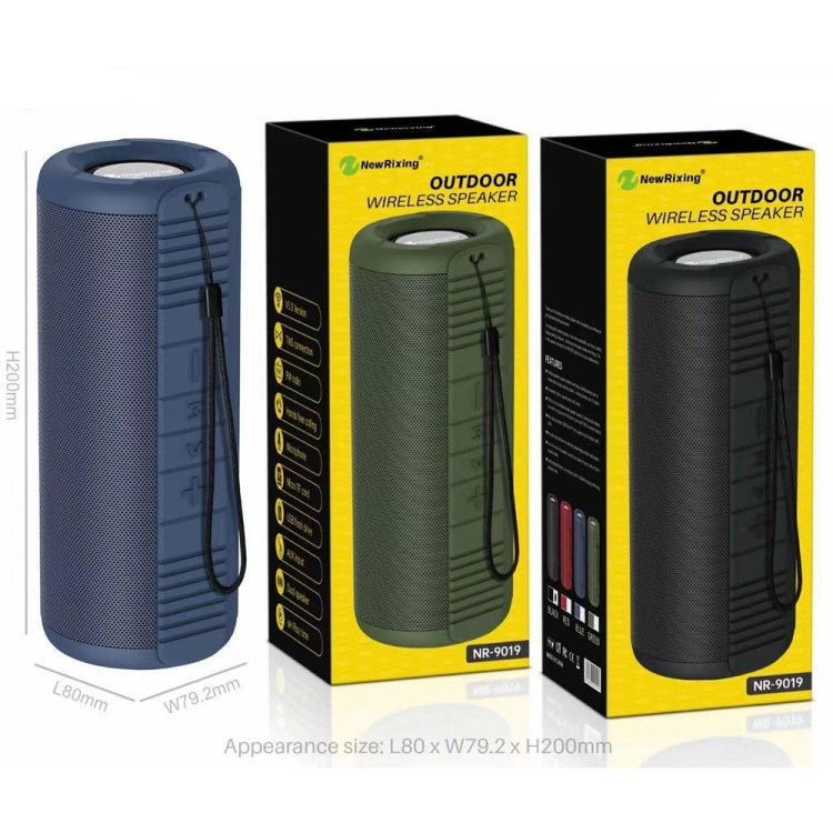 NewRixing NR9019 Enceinte Bluetooth Stéréo TWS Portable Support Carte TF / FM