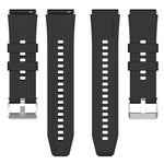 Protruding Head Silver Buckle Silicone Watch Band, For Huawei Watch GT 3 Pro 46mm 22mm, For Huawei Watch GT 3 Pro 43mm 20mm