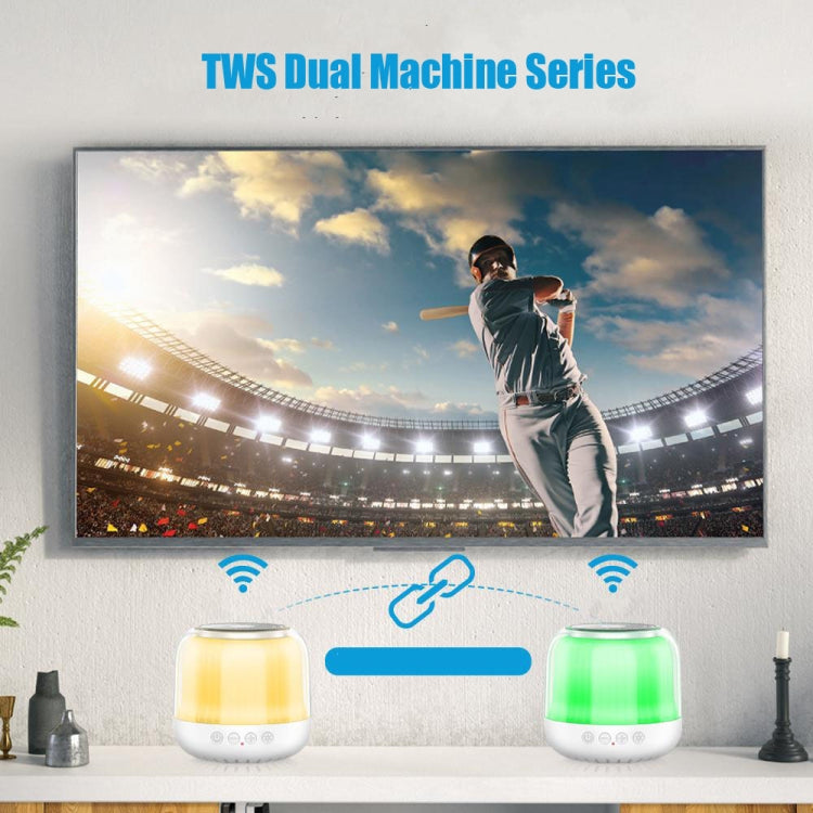 JY12 Enceinte Bluetooth Sans Fil Lumière Respirante LED RGB Plein Écran
