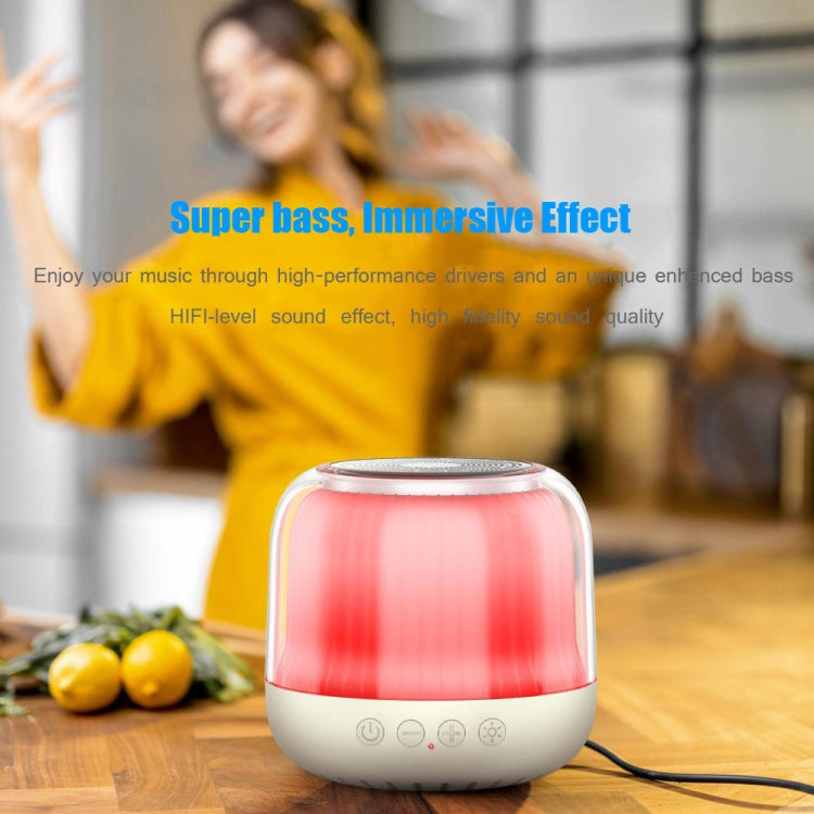 JY12 Enceinte Bluetooth Sans Fil Lumière Respirante LED RGB Plein Écran