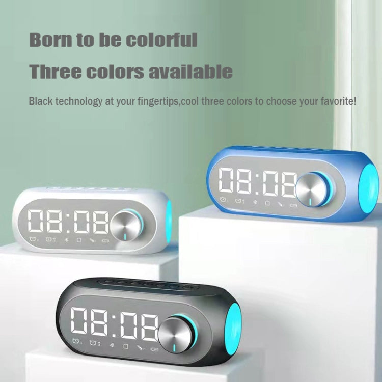 AEC S8 Enceintes Bluetooth Horloge Réveil avec Lumière LED Support TF / FM, S8