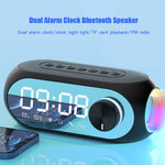 AEC S8 Enceintes Bluetooth Horloge Réveil avec Lumière LED Support TF / FM, S8