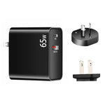 Adaptateur de charge pour ordinateur portable PD-65W USB-C / Type-C + QC3.0 USB, prise AU / prise US, prise AU / prise US