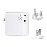 Adaptateur de charge pour ordinateur portable USB PD-65W USB-C / Type-C + QC3.0, prise RU / prise US, prise RU / prise US