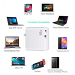 Adaptateur de charge pour ordinateur portable USB PD-65W USB-C / Type-C + QC3.0, prise RU / prise US, prise RU / prise US