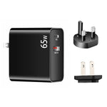 Adaptateur de charge pour ordinateur portable USB-C/Type-C PD-65W + USB QC3.0 + câble de données USB-C/Type-C vers MagSafe 2/tête en T de 1,8 m, prise britannique/prise américaine, câble MagSafe 2/tête en T, prise britannique/prise américaine