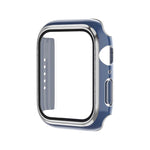 Boîtier de montre en PC bicolore galvanisé avec film trempé, pour Apple Watch Series 9 / 8 / 7 45 mm, pour Apple Watch Series 6/5/4/SE 44 mm