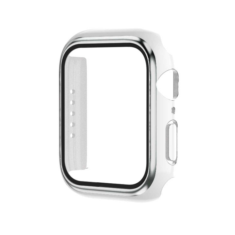 Boîtier de montre en PC bicolore plaqué électrolytiquement + film trempé, pour Apple Watch Series 3/2/1 42mm, pour Apple Watch Series 9/8/7 41mm