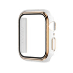 Boîtier de montre en PC bicolore plaqué électrolytiquement + film trempé, pour Apple Watch Series 3/2/1 42mm, pour Apple Watch Series 9/8/7 41mm