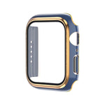 Boîtier de montre en PC bicolore plaqué électrolytiquement + film trempé, pour Apple Watch Series 3/2/1 42mm, pour Apple Watch Series 9/8/7 41mm
