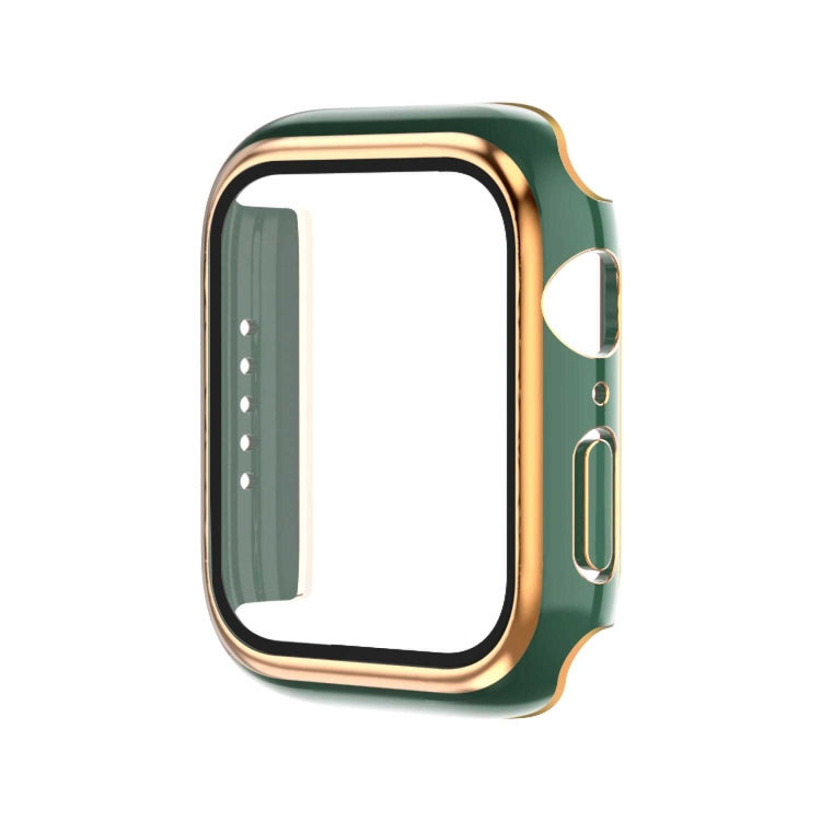 Boîtier de montre en PC bicolore plaqué électrolytiquement + film trempé, pour Apple Watch Series 3/2/1 42mm, pour Apple Watch Series 9/8/7 41mm