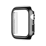 Coque de montre monochrome plaquée PC+Film trempé, pour Apple Watch Series 9 / 8 / 7 45mm, pour Apple Watch Series 8 / 7 45mm, pour Apple Watch Series 6/5/4/SE 44mm, pour Apple Watch Series 3/2/1 42mm, pour Apple Watch Series 9 / 8 / 7 41mm