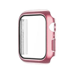 Coque de montre monochrome plaquée PC+Film trempé, pour Apple Watch Series 9 / 8 / 7 45mm, pour Apple Watch Series 8 / 7 45mm, pour Apple Watch Series 6/5/4/SE 44mm, pour Apple Watch Series 3/2/1 42mm, pour Apple Watch Series 9 / 8 / 7 41mm