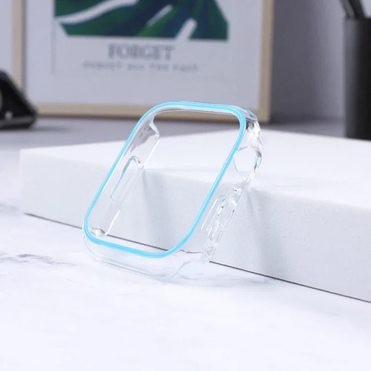 Boîtier de montre PC coloré creux lumineux, pour Apple Watch Series 9 / 8 / 7 45mm, pour Apple Watch Series 6/5/4/SE 44mm, pour Apple Watch Series 3/2/1 42mm, pour Apple Watch Series 9 / 8 / 7 41mm, pour Apple Watch Series 6/5/4/SE 40mm