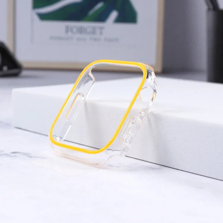 Boîtier de montre PC coloré creux lumineux, pour Apple Watch Series 9 / 8 / 7 45mm, pour Apple Watch Series 6/5/4/SE 44mm, pour Apple Watch Series 3/2/1 42mm, pour Apple Watch Series 9 / 8 / 7 41mm, pour Apple Watch Series 6/5/4/SE 40mm