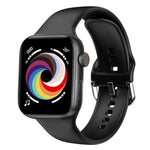 Montre connectée CT7 avec écran couleur de 1,7 pouce, compatible avec la surveillance de la fréquence cardiaque et de la pression artérielle.