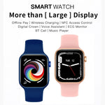 Montre connectée CT7 avec écran couleur de 1,7 pouce, compatible avec la surveillance de la fréquence cardiaque et de la pression artérielle.