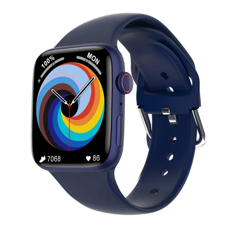 Montre connectée W7 avec écran couleur de 1,8 pouce, compatible avec la surveillance de la fréquence cardiaque et de la pression artérielle.