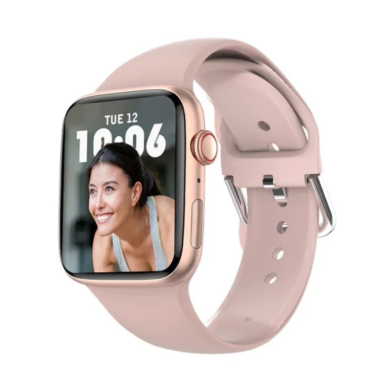 Montre connectée W7 avec écran couleur de 1,8 pouce, compatible avec la surveillance de la fréquence cardiaque et de la pression artérielle.