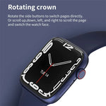 Montre connectée W7 avec écran couleur de 1,8 pouce, compatible avec la surveillance de la fréquence cardiaque et de la pression artérielle.