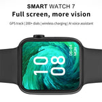 Montre connectée W7 avec écran couleur de 1,8 pouce, compatible avec la surveillance de la fréquence cardiaque et de la pression artérielle.