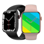 Montre connectée W7 avec écran couleur de 1,8 pouce, compatible avec la surveillance de la fréquence cardiaque et de la pression artérielle.