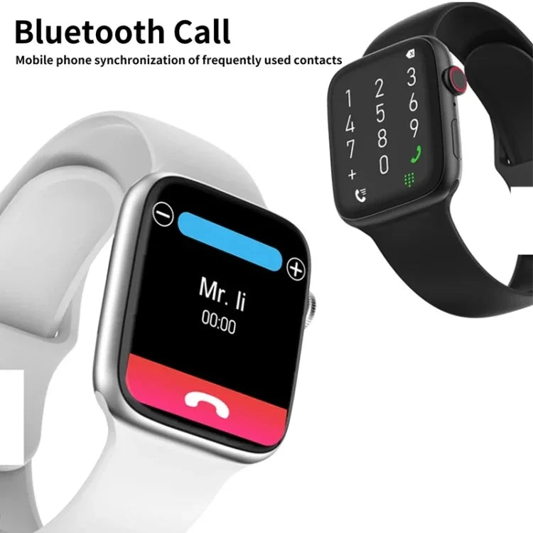 Montre connectée W7 avec écran couleur de 1,8 pouce, compatible avec la surveillance de la fréquence cardiaque et de la pression artérielle.