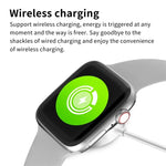 Montre connectée W7 avec écran couleur de 1,8 pouce, compatible avec la surveillance de la fréquence cardiaque et de la pression artérielle.