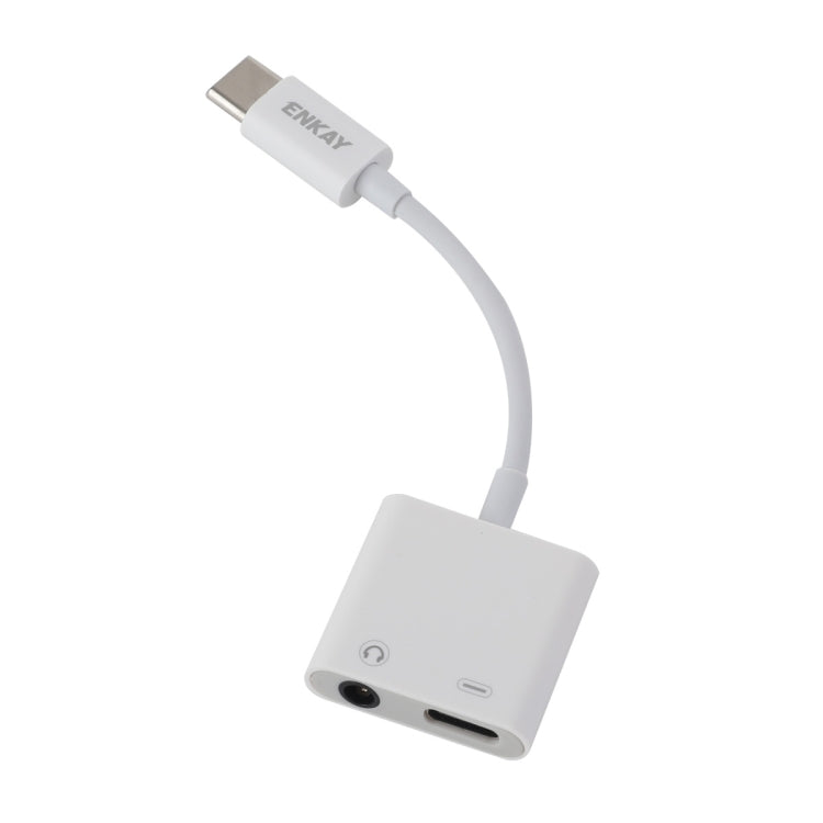 Câble adaptateur audio et de chargement ENKAY ENK-AT106 USB-C / Type-C vers jack 3,5 mm + Type-C pour casque