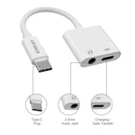 Câble adaptateur audio et de chargement ENKAY ENK-AT106 USB-C / Type-C vers jack 3,5 mm + Type-C pour casque