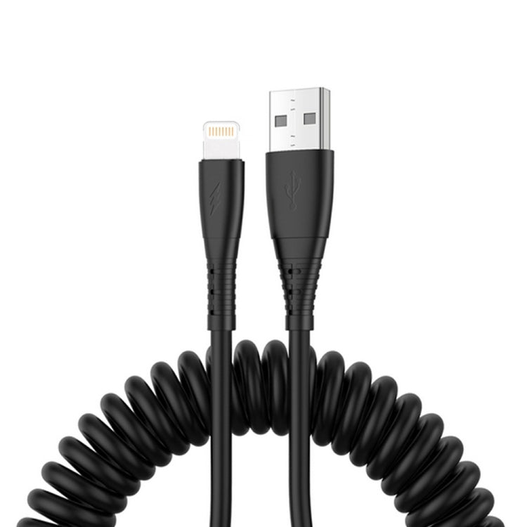 Câble de données de charge rapide pour téléphone portable télescopique à ressort de 1,5 m, USB vers 8 broches, USB vers Type-C, USB vers Micro USB