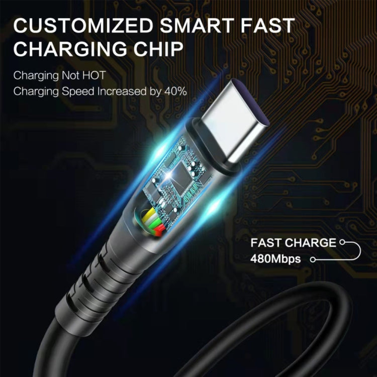 Câble de données de charge rapide pour téléphone portable télescopique à ressort de 1,5 m, USB vers 8 broches, USB vers Type-C, USB vers Micro USB