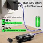 Écouteur Sportif Simple Intra-auriculaire Intelligent K55 Bluetooth 5.2 à Câble Rétractable