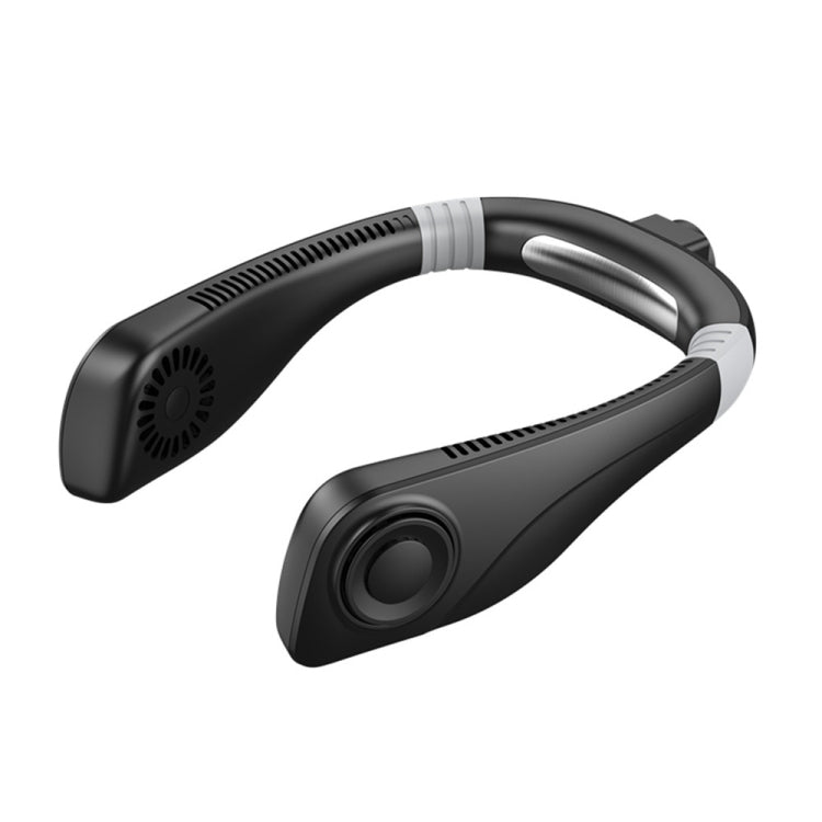 Ventilateur de cou suspendu rafraîchissant sans feuille d'aromathérapie Mini ventilateur USB portable, noir, blanc