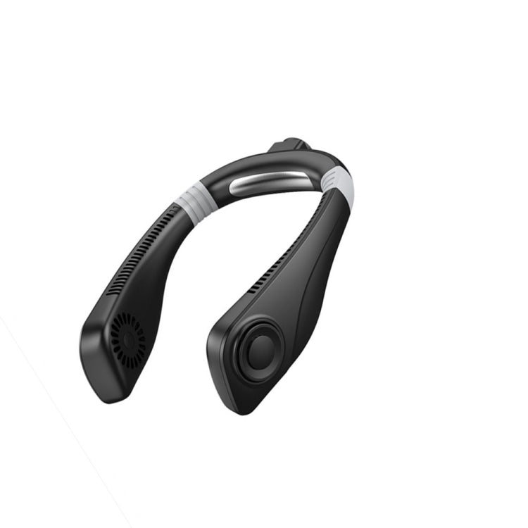 Ventilateur de cou suspendu rafraîchissant sans feuille d'aromathérapie Mini ventilateur USB portable, noir, blanc
