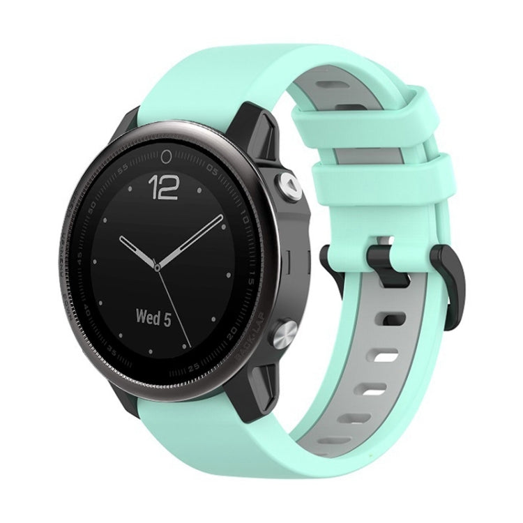 22mm Silicone Sports Two-Color Watch Band, For Garmin Fenix 5S, For Garmin Fenix 5S Plus