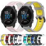 20mm Vertical Pattern Two-Color Silicone Watch Band, For Garmin Forerunner 245 Music, For Garmin Vivoactive 3 Music