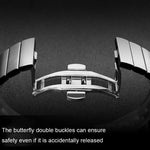 20mm One Bead Butterfly Buckle Metal Steel Watch Band, For Huawei Watch GT 3 Pro 43mm