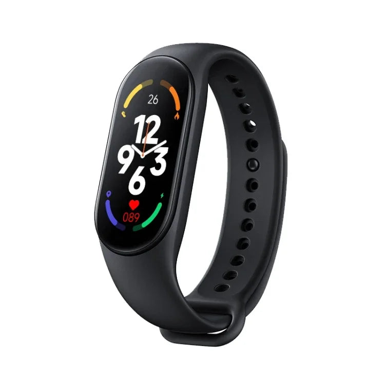 Montre connectée M7 avec écran couleur de 0,96 pouce, compatible avec la surveillance de la fréquence cardiaque et de la pression artérielle.