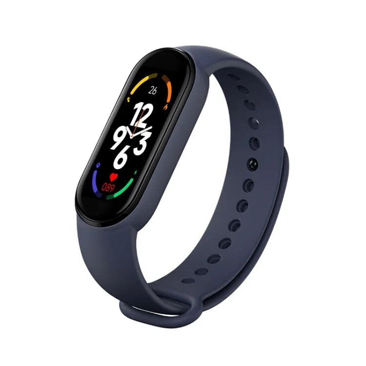 Montre connectée M7 avec écran couleur de 0,96 pouce, compatible avec la surveillance de la fréquence cardiaque et de la pression artérielle.
