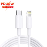 Chargeur 35W PD double ports USB-C / Type-C avec câble de données Type-C vers 8 broches, prise UK, prise UK + câble 8 broches 1m, prise UK + câble 8 broches 1,5m, prise UK + câble 8 broches 2m